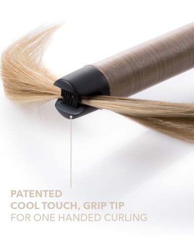 Ceramic Curling Iron with 1-Inch Barrel - Frizz Control & Heat Shield