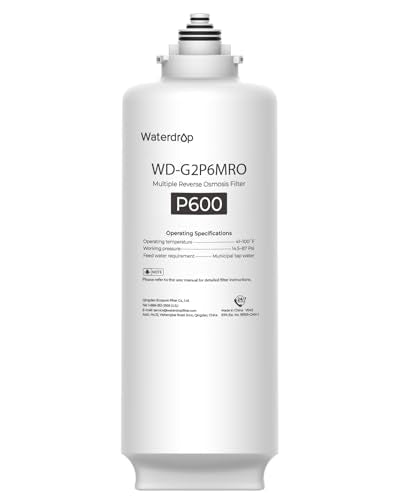 Waterdrop G2P6MRO Reverse Osmosis Water Filter Replacement 2-Year Lifetime