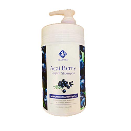 Elabore Acai Berry Sulfate-Free Hair Shampoo 33.8 fl oz / 1000ml