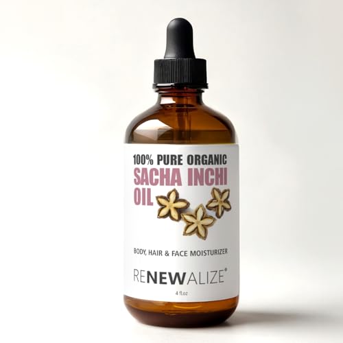 Organic Sacha Inchi Seed Oil - 100% Pure Cold Pressed Face, Body & Hair Moisturizer - 4 fl oz