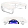 Arm Rest for Nails Tech 10¡Æ Inclined, U-Shaped Nail Hand Rest Manicure Arm Rest Stand with Silver Aluminum Alloy Holder Non-slip