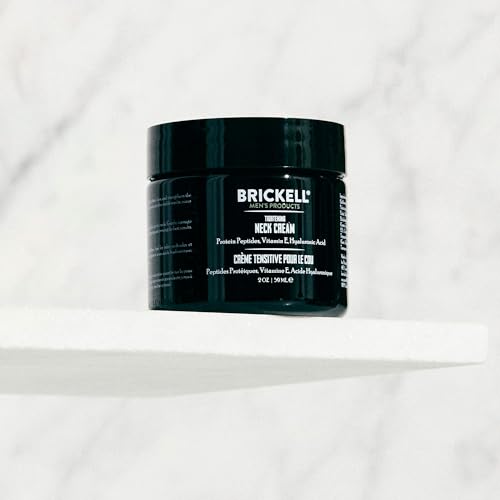 Brickell Men's Tightening Neck Cream For Men, Natural and Organic, Neck Cream For Tightening and Firming, Anti Wrinkle Cream, 2 Ounce, Unscented