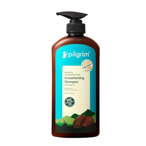 Pilgrim Keratin & Patuá Smoothing Shampoo 21.97 Fl Oz for Frizz Control & Soft Hair