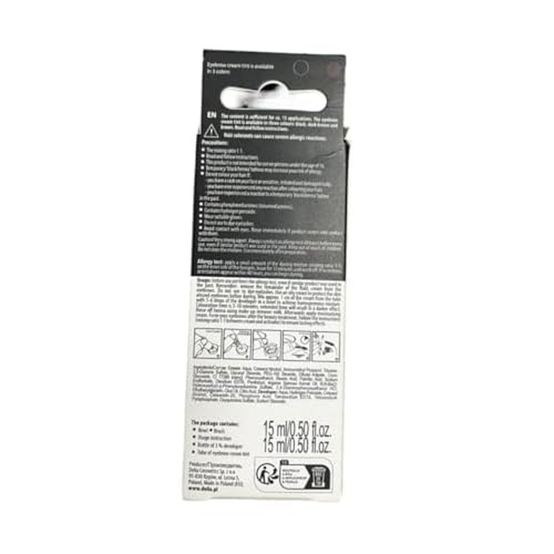 DELIA HENNA/COLOR CREAM EYEBROW PROFESSIONAL TINT KIT SET Black