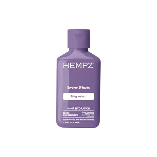 Hempz Mini Magnesium Lotion, Serene Waters Body Moisturizer with Arnica, travel size, 2.25 fl.oz.
