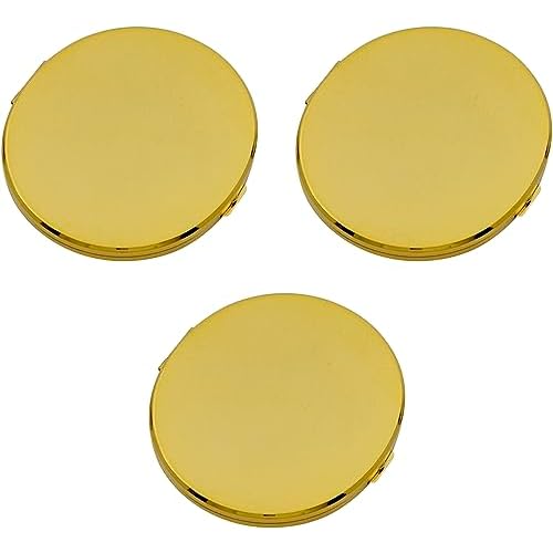 Stephanie Imports Set of 3 Double Sided Magnifying Compact Mirrors (Gold, Oval)