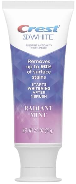 Crest 3D White Radiant Mint Toothpaste - Brightening & Enamel Strengthening, 2.7 Oz (Pack of 3)