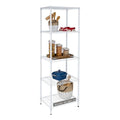 Honey-Can-Do 5-Tier Adjustable Shelving Unit, 250 lb per Shelf, White, 24 x 18 x 72 in