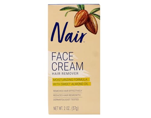 Nair Facial Hair Removal Cream with Moisturizers - 4 Pack, 2 oz Bottles