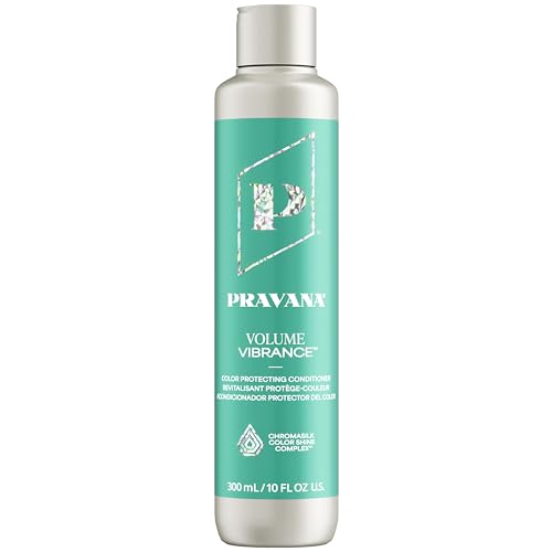 PRAVANA Volume Vibrance Conditioner | Adds Lightweight Volume, Lift & Fullness | For Fine, Color Treated Hair | Strengthens, Thickens, Reduces Breakage | Chromasilk Enhances Shine & Protection | Vegan