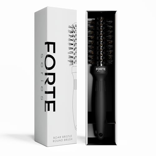 Boar Bristle Round Hair Brush for Volume & Styling - 7 Inch