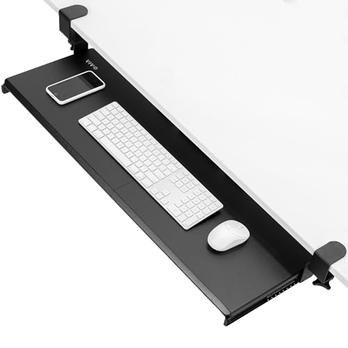 Black Extra Large Clamp-on Keyboard Tray 34 Inch for Desks - Mount-KB15EB