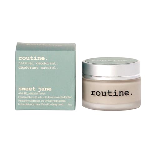 Routine Natural Deodorant Cream Jar Vanilla Rose Cinnamon Tonka 2oz Aluminum-Free
