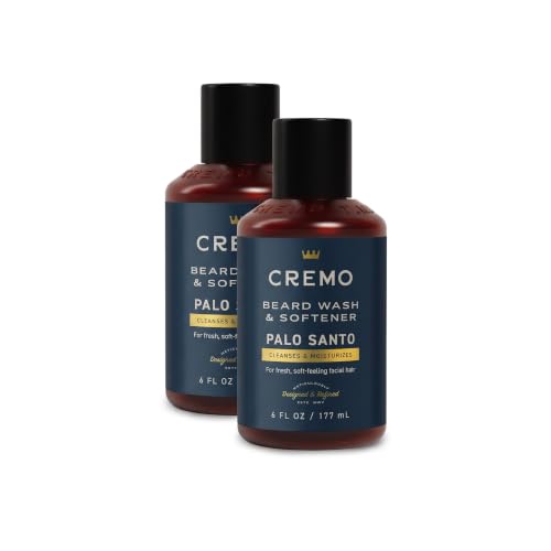 Cremo Palo Santo Beard Wash & Softener - 6 Fl Oz Pack of 2, Moisturizes & Reduces Itch
