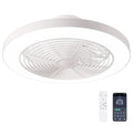 Orison White Low Profile Ceiling Fan with Lights & Remote Control, 6 Speeds, Smart Dimmable, 19.7"