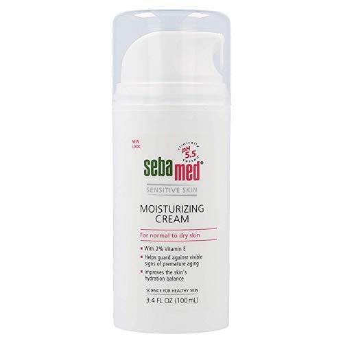 SEBAMED Moisturizing Face Cream with Pump 3.4oz for Sensitive Skin, Hypoallergenic & pH 5.5