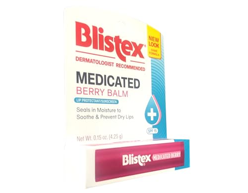 Medicated Berry Lip Balm Set - 0.15 Ounce Pack of 24 with SPF 15