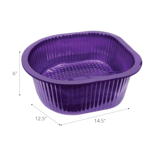 ForPro Universal Pedi Bath Liners - 50% THICKER - Fit Footsie Bath Plus Foot Bath, Disposable Pedicure Foot Tub Liners for Foot Spa Basins & Foot Bath Soaks, Purple, 50-Count