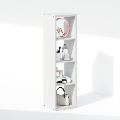 Furinno Cubic Extra Thick 4-Cube Closet Organizer Storage - White, Vertical