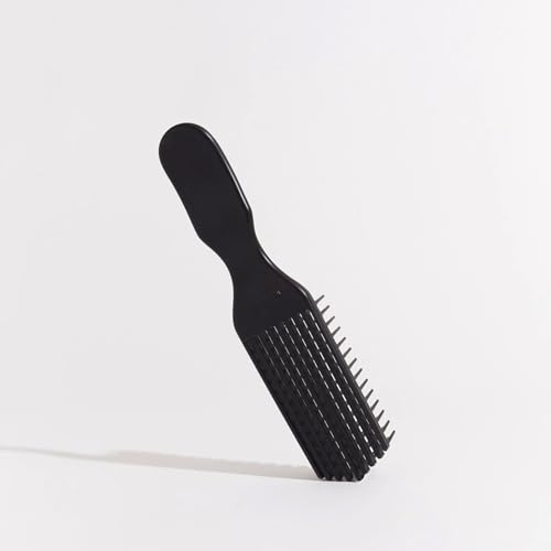 Black Felicia Leatherwood Detangler Brush for Kinky, Curly & Straight Hair – Pain-Free Tangle Tool