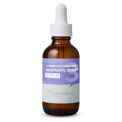 Cosmedica Peptide Serum Matrixyl 3000 Complex with Hyaluronic Acid - Collagen Booster, Hydrating & Firming, for Face & Neck, 2oz