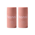 HANNI Fatty Body Moisturizer Stick with Fatty Acids, Travel Size Friendly Solid Lotion for Plumping and Hydration, Fragrance-Free and Safe for Sensitive Skin, 2.5 oz (Pack of 2)
