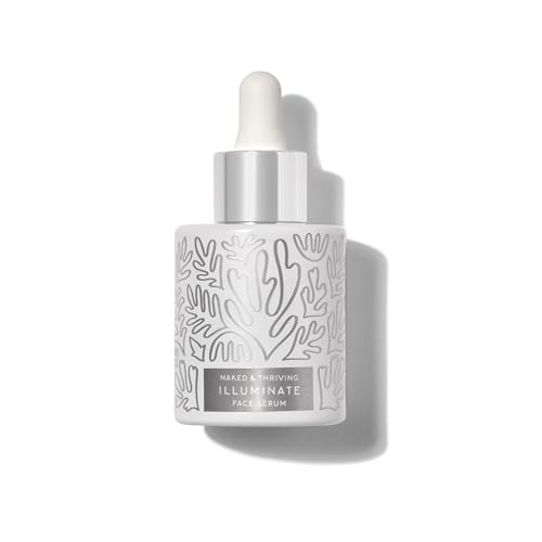 Naked & Thriving Illuminate Face Serum with Hyaluronic Acid & Vitamin C – Organic Anti-Aging Treatment for Mature Skin