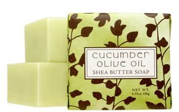 Greenwich Bay Spa Soap Cucumber Olive Oil Shea & Cocoa Butter 6.35 Oz 3-Pack