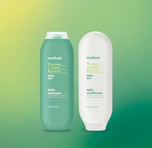 Daily Zen Hair Care Shampoo & Conditioner Set with Cucumber Seaweed Green Tea - Paraben Sulfate Free