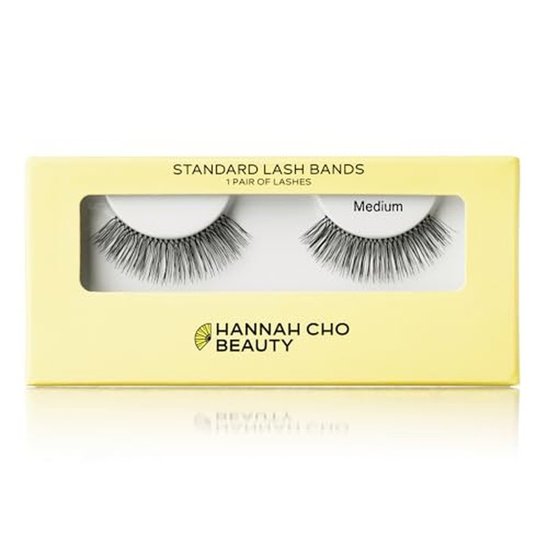 Best Lashes for Hooded Eyes - Weightless, Natural, Strip False Eyelashes - Designed for Hooded Eyelids - Medium Style - Hannah Cho Beauty