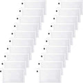 20 Pieces Mesh Bags Mesh Zipper Pouch Makeup Cosmetic Bag Pencil Pouch, 9.5 x 7.1 inches (White)