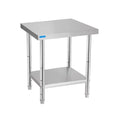 Stainless Steel Prep & Work Table with Adjustable Undershelf - 18x24 Inches