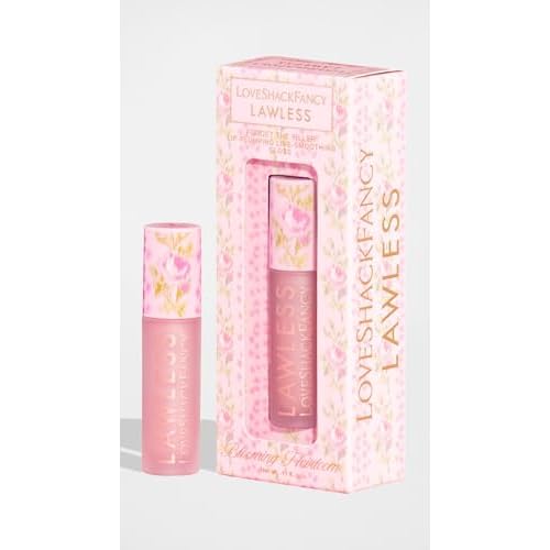 Lawless Women's x LoveShackFancy Forget The Filler Lip Plumping Gloss, Blooming Heirloom, Pink, 0.11 Ounce