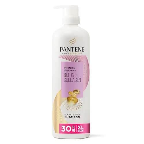 Pantene Infinite Lengths Sulfate-Free Shampoo Floral 30 Fl Oz - Strengthens & Prevents Breakage