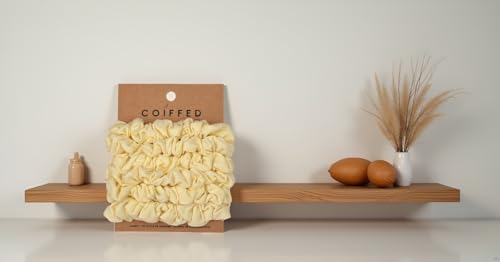Soft Bamboo Viscose Scrunchies - Yellow, 6 Pack - Hair Ties for Gentle Hold