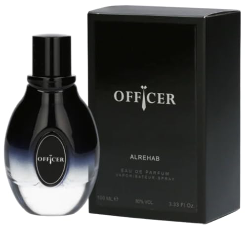 Al Rehab Officer Eau de Parfum Spray 3.33 Fl Oz Men’s Fragrance Citrus Woody Leather