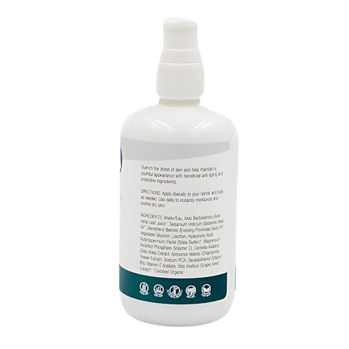 Organic Excellence Hand and Body Therapy All Natural Body Lotion for Women Men Kids - Organic Body Lotion For Dry Skin Rich, Natural Moisturizer For Daily Use, Unscented, Made in USA with Shea Butter