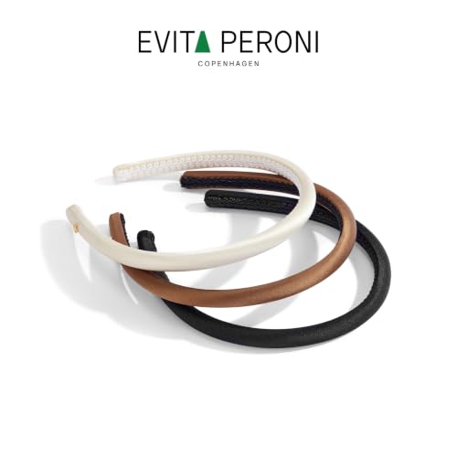 EVITA PERONI Black Silk Headband for Women - Non-Slip Comfort Hair Accessory