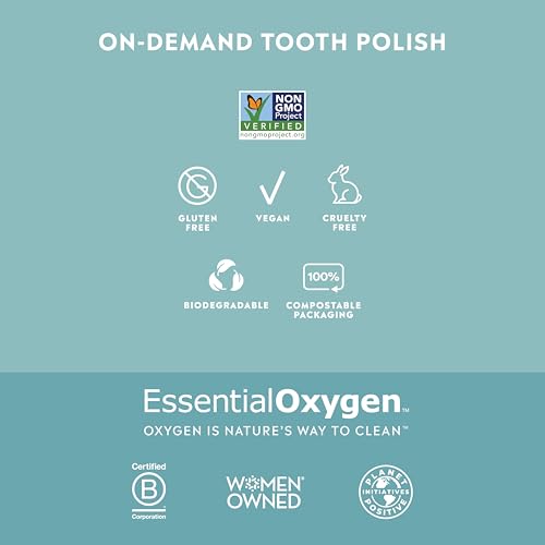 Natural Tooth Polish with Peppermint - Organic Enamel Support, 2 Pack