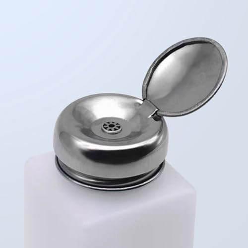 YUSHTPO Liquid Dispenser Pumping Bottle 100-250ml for Nails Polished Remover Stainless Steel Press Head Cosmetic