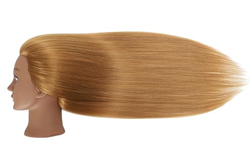 EVATEC Blonde 30-Inch Human Hair Mannequin Head for Styling & Practice