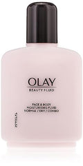 Olay Beauty Fluid Regular 100ml Face & Body Moisturizer - Lightweight Hydrating Lotion