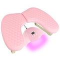 Pink Nail Arm Rest for Manicure - U-Shaped PU Leather Fish Pattern Cushion