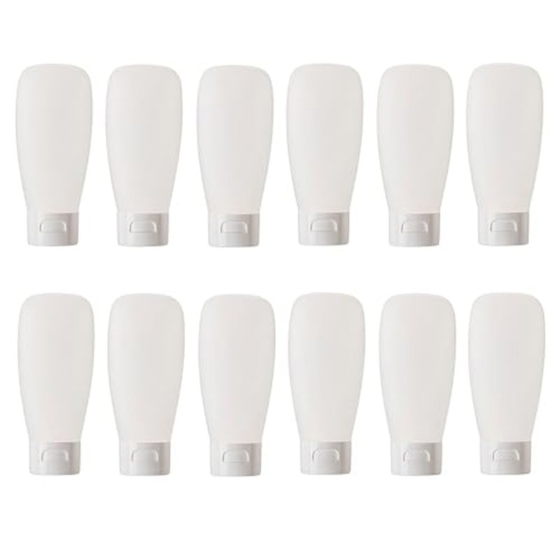 12PCS 150ml / 5oz Clear Refillable Empty Plastic Squeeze Soft Tubes With Flip Cap Makeup Containers Sample Packaging Jars Bath Containers Portable Bottle