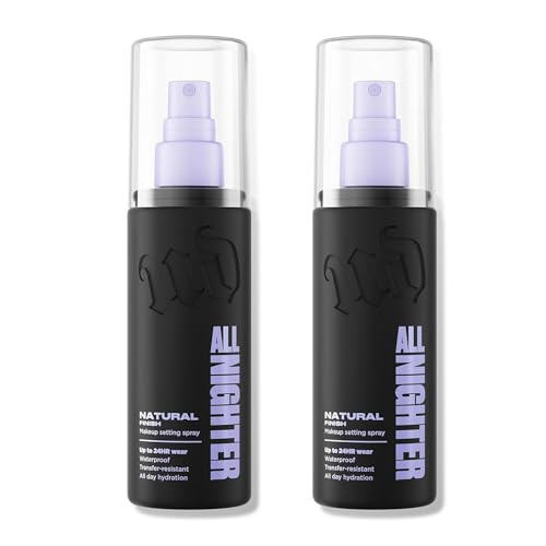 Urban Decay All Nighter Waterproof Makeup Setting Spray - Natural Finish, Up to 24HR Wear, Ultra-Fine Facial Mist, Hydrating Foundation Face Primer, Smudge-Proof, Transfer-Resistant, with Glycerin