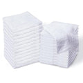 Luxury Cotton Washcloths 24 Pack - 12x12 Inch Spa-Quality Face Towels