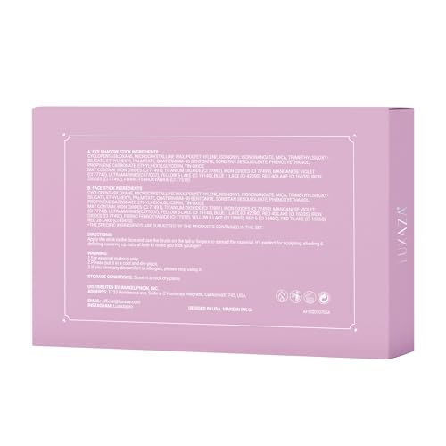 Mauve Eyeshadow Stick Set - Shimmer & Neutral Brown Metallic Cream Makeup, Waterproof, Smudge-Proof, 10PCS with Brush
