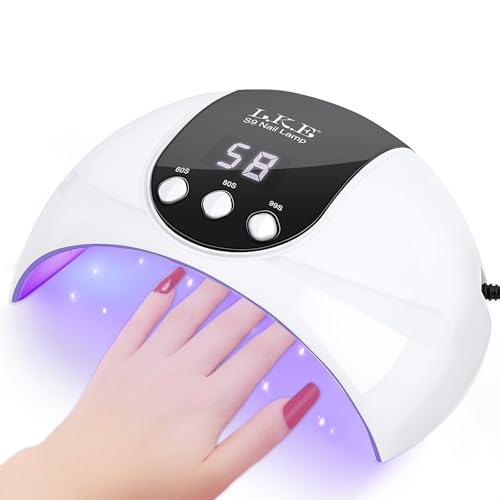 UV Light for Gel Nails, LKE 54W UV LED Nail Lamp with 18 Beads 3 Timer Setting Auto Sensor Nail Dryer Gel Polish Polygel Fast Curing Manicure Professional UV Nail Light Home Salon Nail Tools