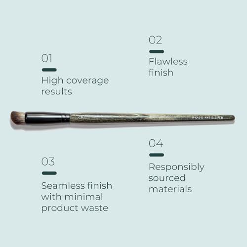 Rose and Ben Beauty C31 Spot Concealer Brush - Angled Makeup Brush for Flawless Coverage
