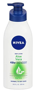 NIVEA Aloe Vera Lotion 48H Moisture Pump Set - 16.9 Fl Oz (Pack of 2)